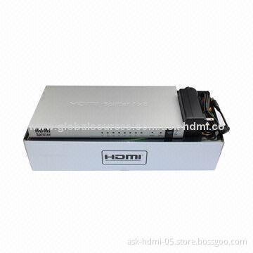 1.4V HDMI Splitter, 1 x 8, Supports 4K x 2K, OEM/ODM Orders Accepted
